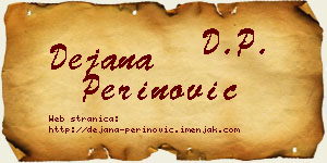 Dejana Perinović vizit kartica